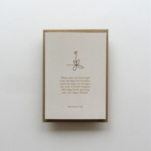 wees dan niet bezorgd over de dag van morgen